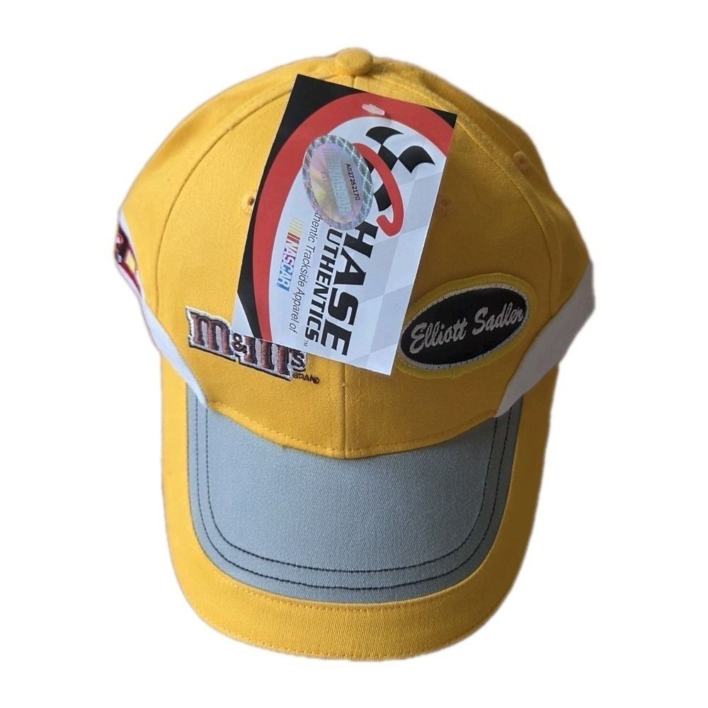 Elliot Sadler #38 Hat Nascar M&M Chase Authentics Robert Yates Cap Yellow Brown
